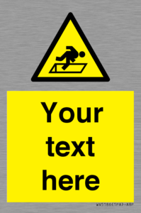 Custom Warning Hatch Sign